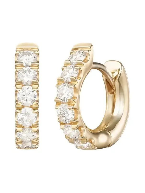 Clara Small Diamond Huggie Hoop Earrings Clara Small Diamond Huggie Hoop Earrings
