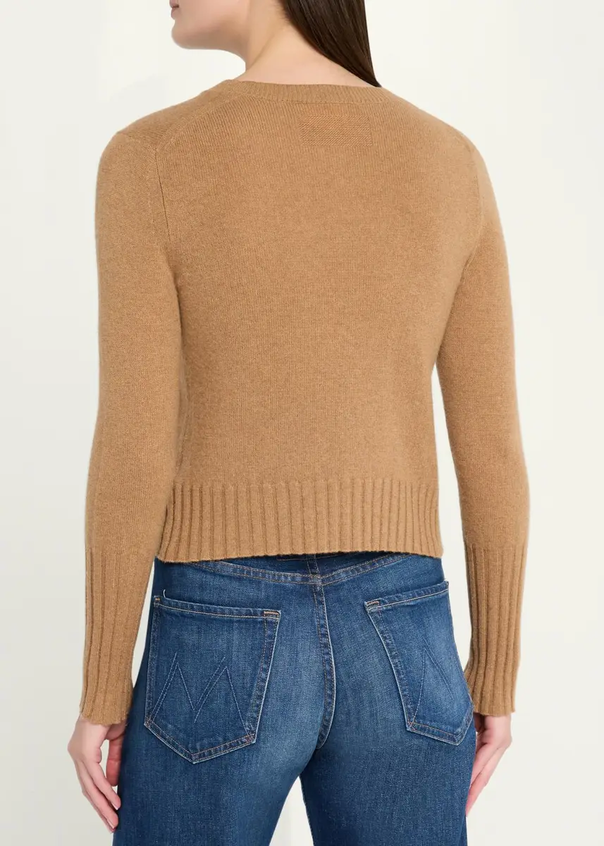 Guest In Residence Shrunken Crewneck Sweater in Cashmere | Thumbnail 3 Guest In Residence Shrunken Crewneck Sweater in Cashmere | Thumbnail 3