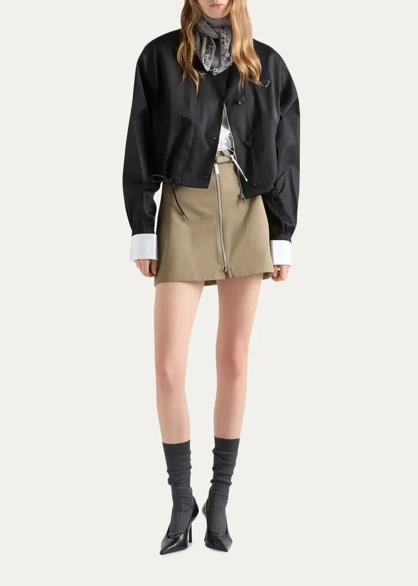Prada Logo Drawstring-Hem Jacket | Thumbnail 2 Prada Logo Drawstring-Hem Jacket | Thumbnail 2