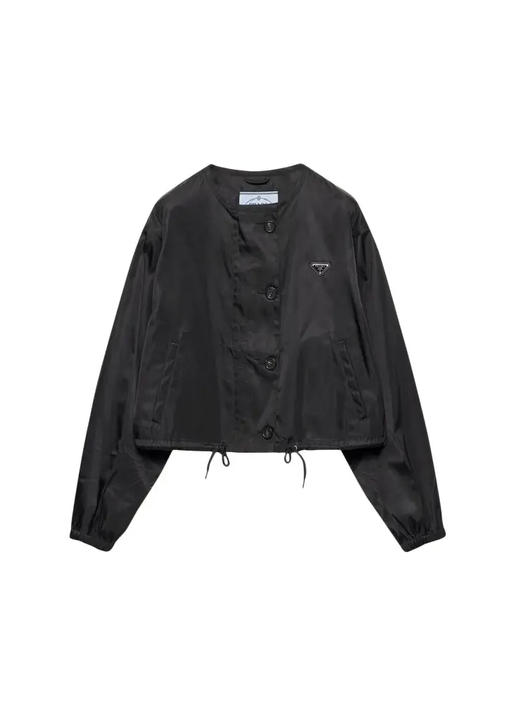 Prada Logo Drawstring-Hem Jacket | Image 1 Prada Logo Drawstring-Hem Jacket | Image 1