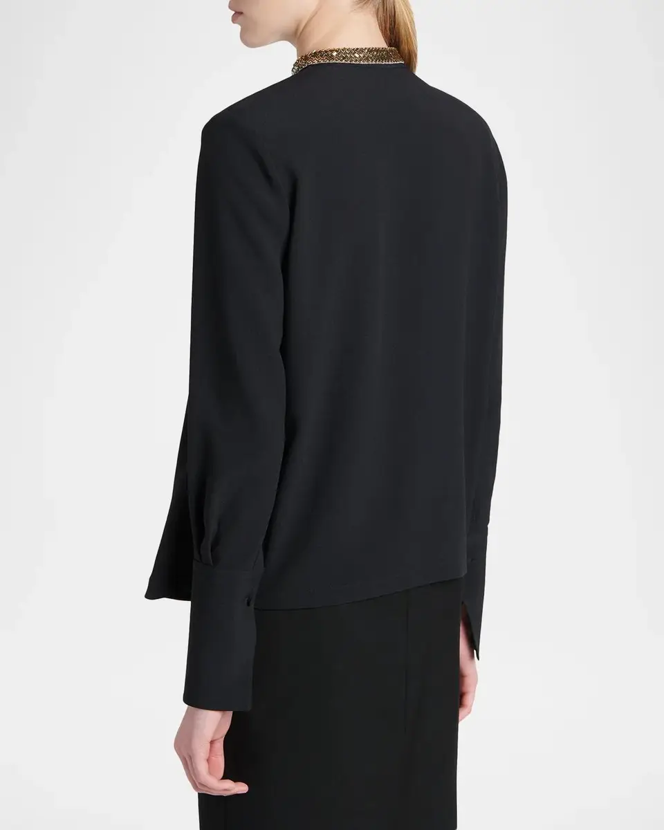 Tom Ford Asymmetric Golden Collar Top | Thumbnail 3