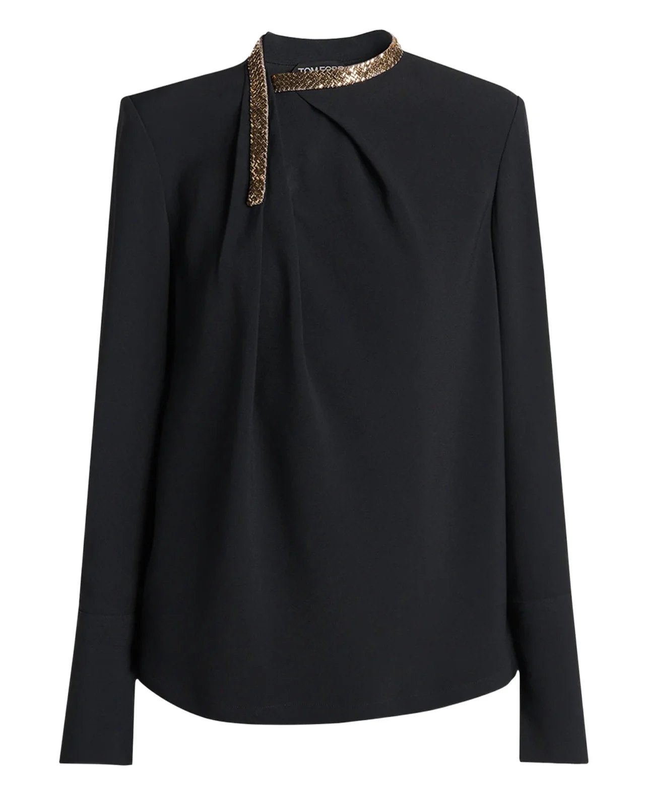 Asymmetric Golden Collar Top Asymmetric Golden Collar Top