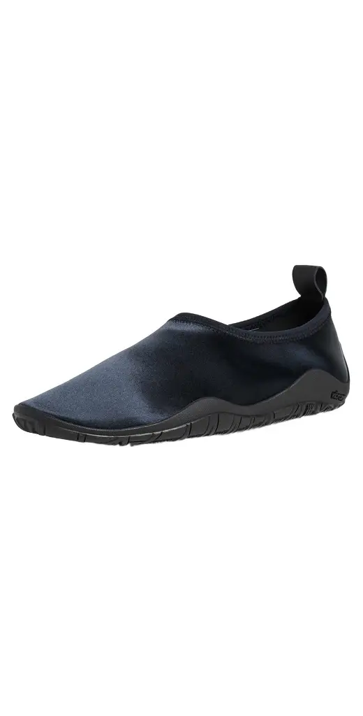 Jil Sander Elbe Satin Slip On Flats Ink | Image 1 Jil Sander Elbe Satin Slip On Flats Ink | Image 1