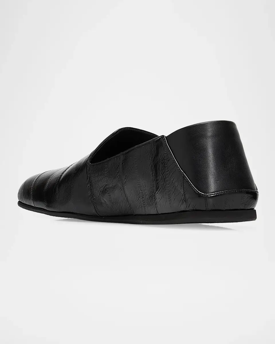 Giuseppe Zanotti Men's Collapsible-Heel Textured Leather Loafers | Thumbnail 4 Giuseppe Zanotti Men's Collapsible-Heel Textured Leather Loafers | Thumbnail 4