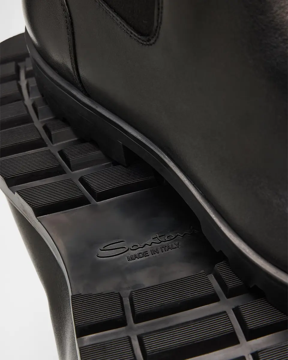 Santoni Jean Leather Chelsea Booties | Thumbnail 5 Santoni Jean Leather Chelsea Booties | Thumbnail 5