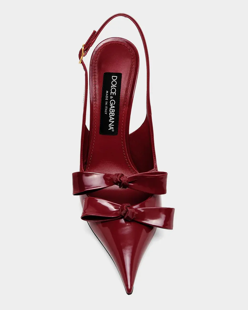Dolce & Gabbana Patent Leather Bow Slingback Pumps | Thumbnail 5 Dolce & Gabbana Patent Leather Bow Slingback Pumps | Thumbnail 5