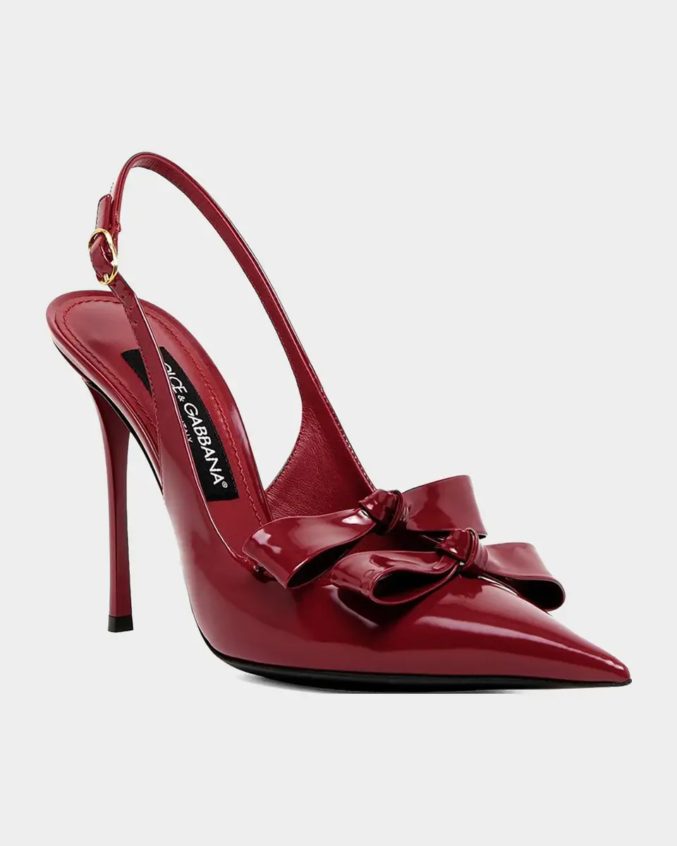 Dolce & Gabbana Patent Leather Bow Slingback Pumps | Thumbnail 6 Dolce & Gabbana Patent Leather Bow Slingback Pumps | Thumbnail 6