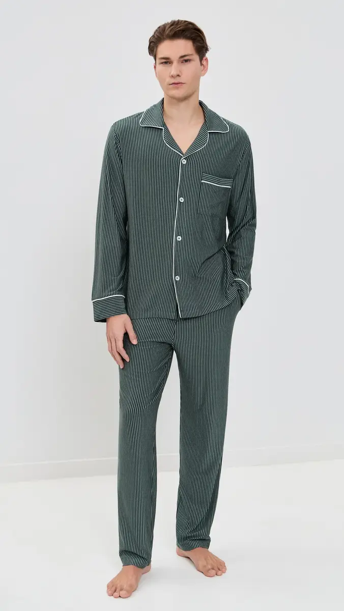 Eberjey William Printed Long Pajama Set | Thumbnail 2