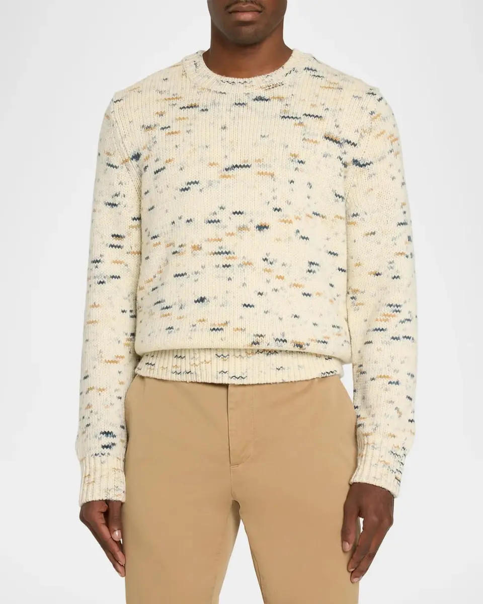 Vince Men's Wool Super Space Dye Crewneck Sweater | Thumbnail 4