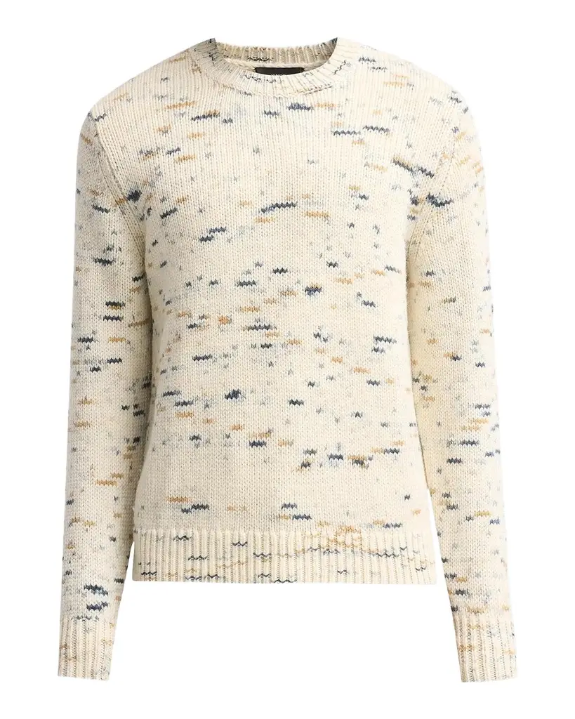 Vince Men's Wool Super Space Dye Crewneck Sweater | Image 1 Vince Men's Wool Super Space Dye Crewneck Sweater | Image 1