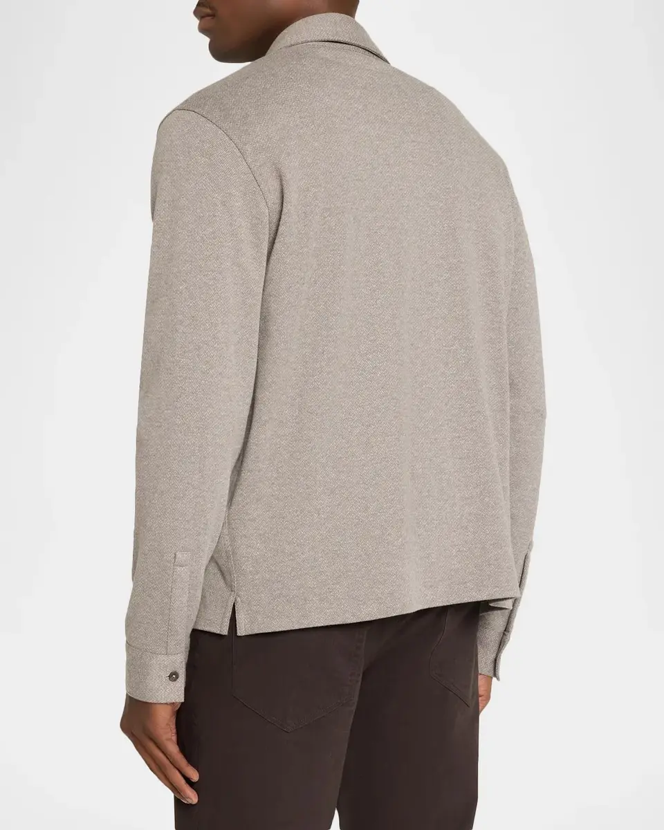 Vince Men's Micro-Herringbone Button-Down Shirt | Thumbnail 3 Vince Men's Micro-Herringbone Button-Down Shirt | Thumbnail 3