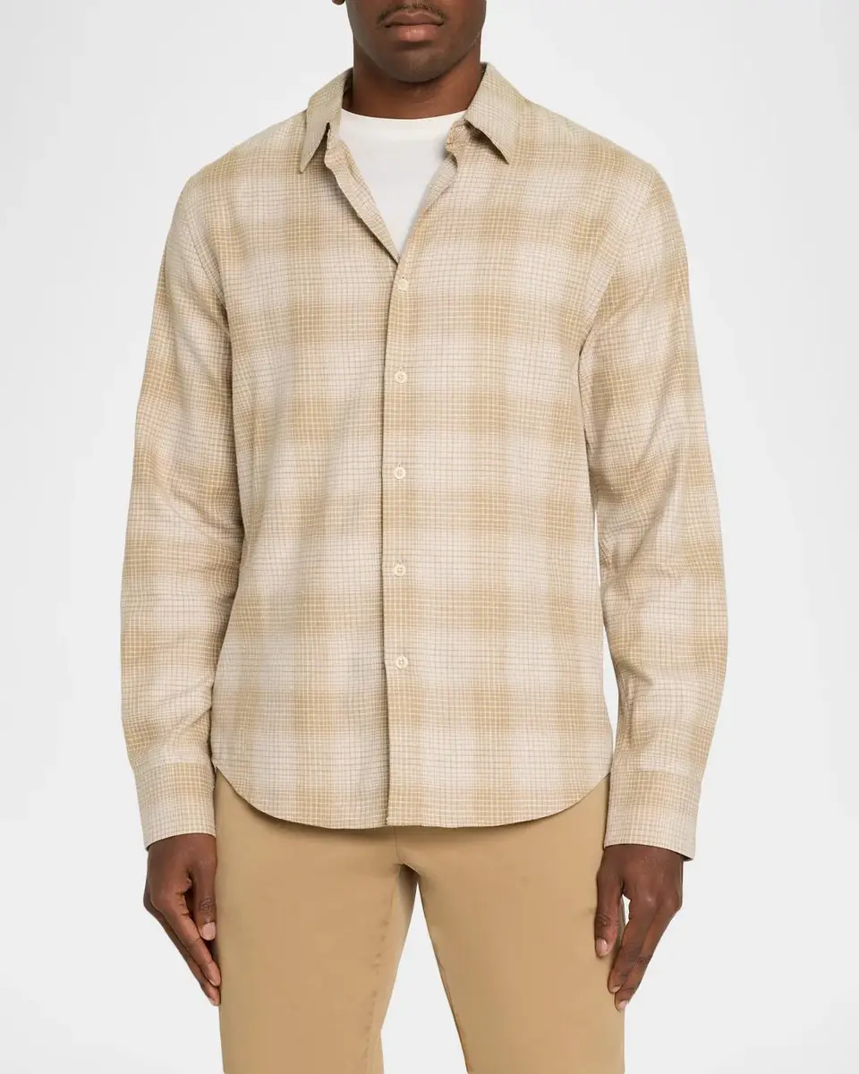 Vince Men's Ballow Cotton Plaid Button-Down Shirt | Thumbnail 4 Vince Men's Ballow Cotton Plaid Button-Down Shirt | Thumbnail 4