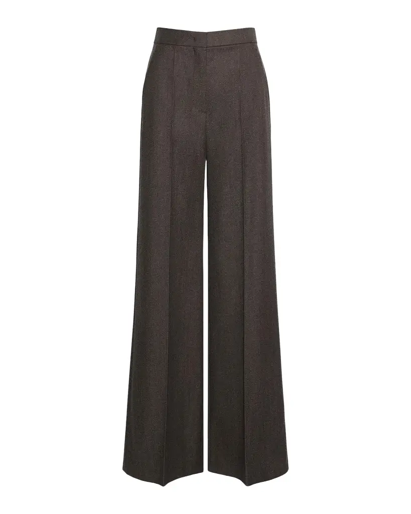 Max Mara Wool Twill Wide-Leg Trousers | Image 1 Max Mara Wool Twill Wide-Leg Trousers | Image 1