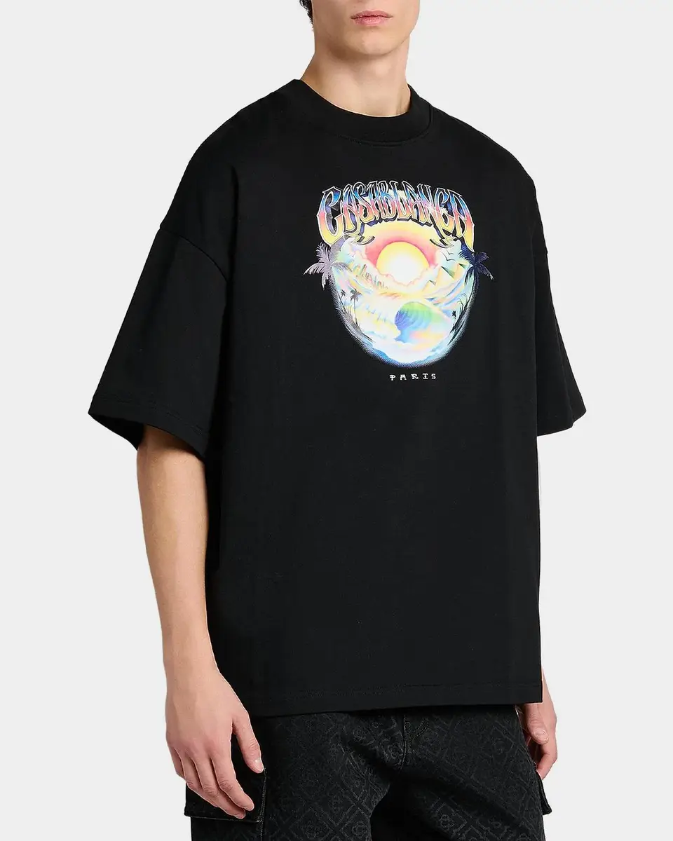 Casablanca Oversized Logo Graphic Cotton Crewneck T-Shirt | Thumbnail 4