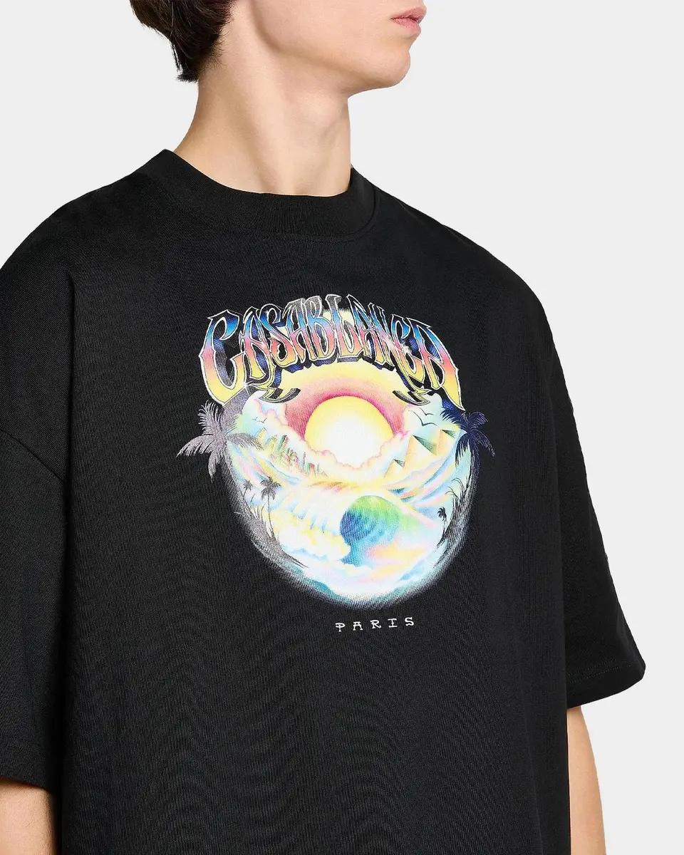Casablanca Oversized Logo Graphic Cotton Crewneck T-Shirt | Thumbnail 5