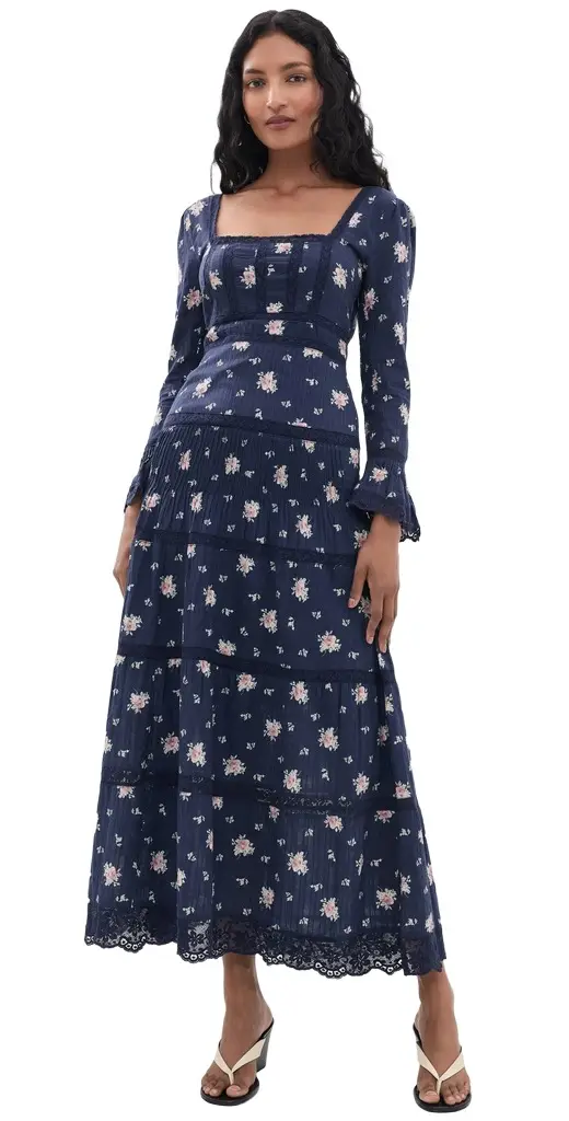 LoveShackFancy Ivelle Dress Inkwash | Image 1 LoveShackFancy Ivelle Dress Inkwash | Image 1