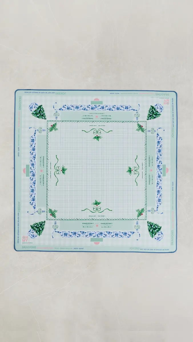 Oh My Mahjong Holly Jolly Mat Green | Thumbnail 2