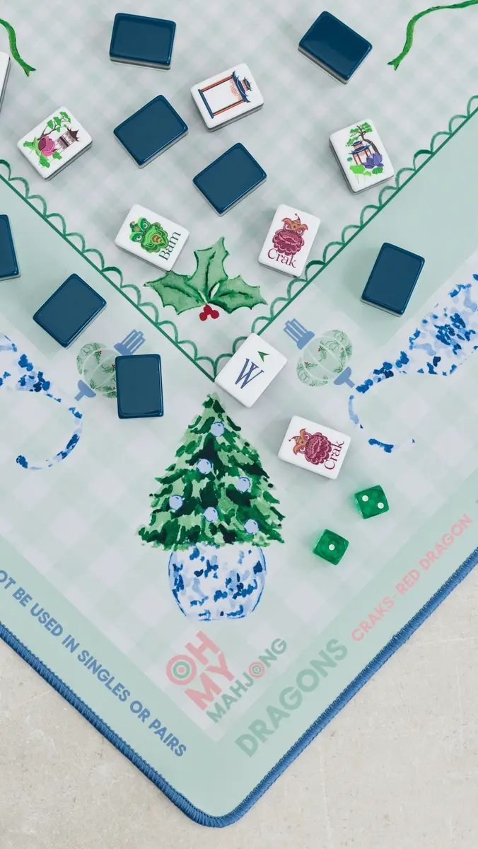 Oh My Mahjong Holly Jolly Mat Green | Thumbnail 4