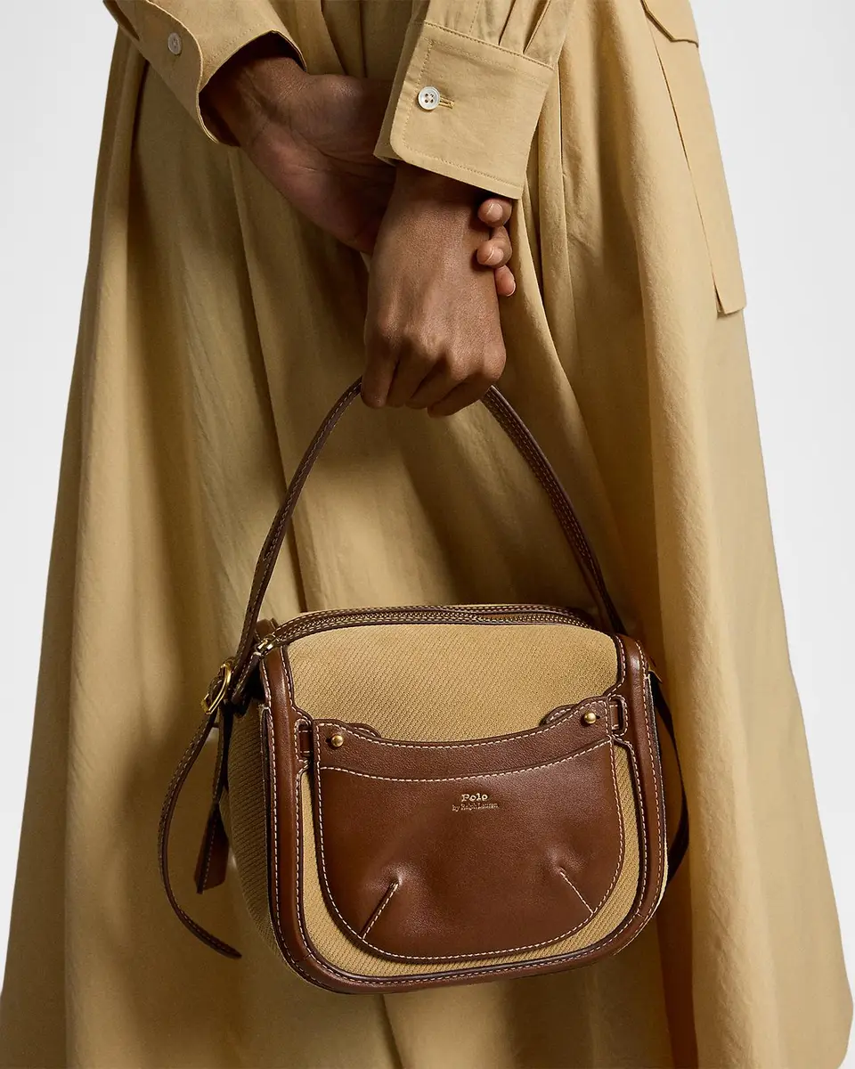 Polo Ralph Lauren Polo ID Suede & Leather Mini Satchel Bag | Thumbnail 5 Polo Ralph Lauren Polo ID Suede & Leather Mini Satchel Bag | Thumbnail 5