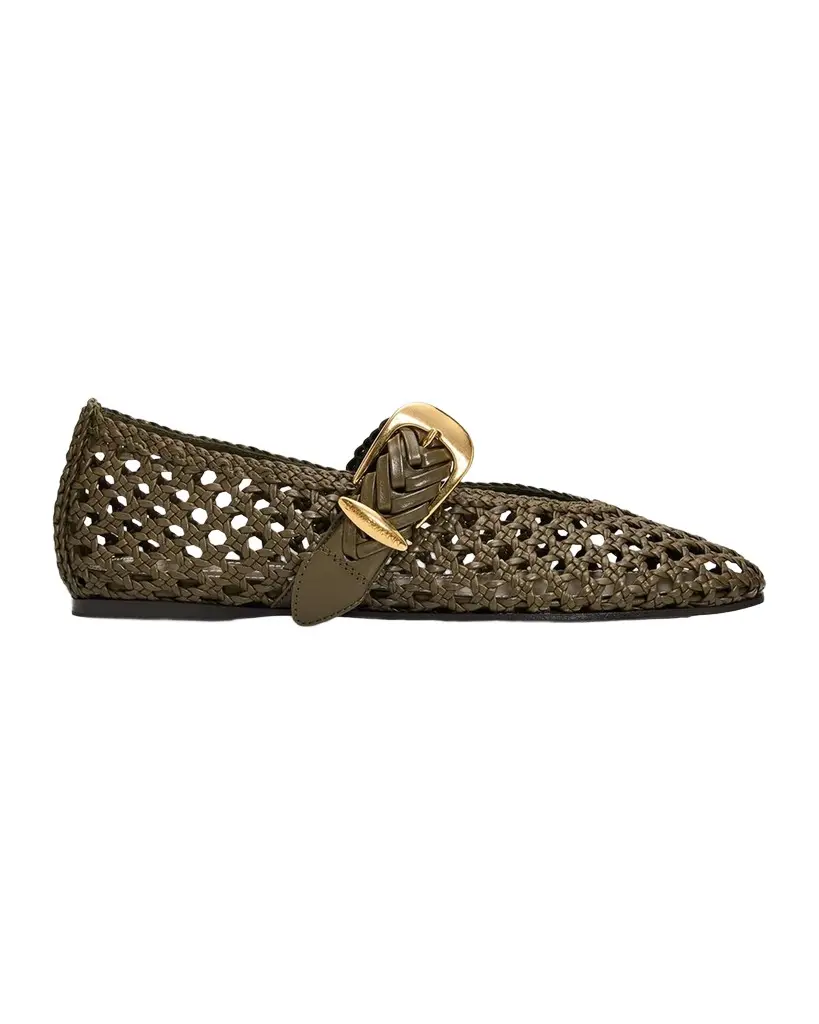 Zimmermann Alchemy Woven Leather Ballerina Flats | Image 1 Zimmermann Alchemy Woven Leather Ballerina Flats | Image 1
