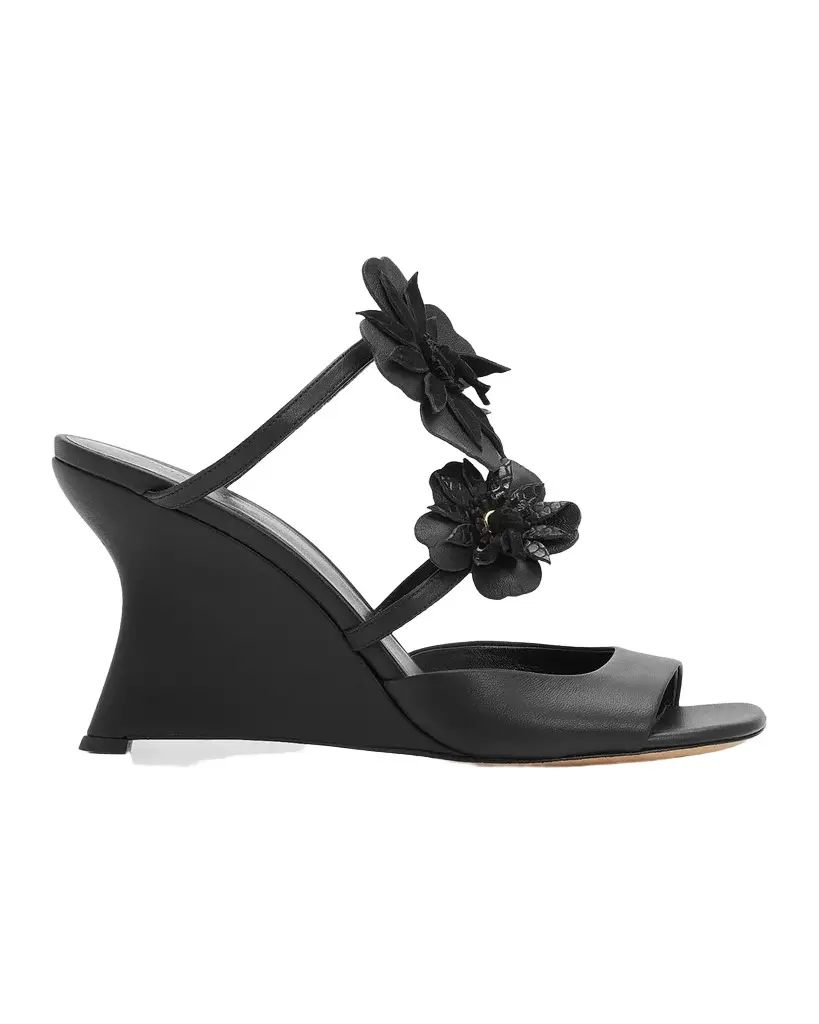 Zimmermann 85mm Belara Leather Wedge Sandals | Image 1 Zimmermann 85mm Belara Leather Wedge Sandals | Image 1