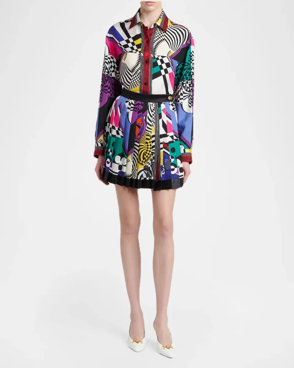 Versace Printed Silk Twill Shirt | Thumbnail 2