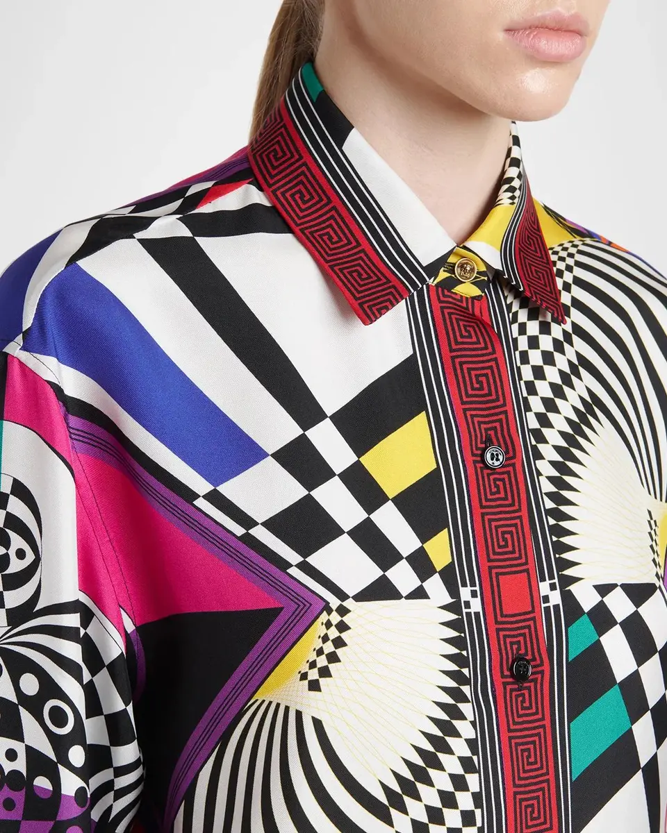 Versace Printed Silk Twill Shirt | Thumbnail 5