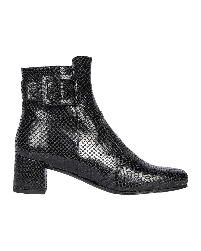 Roger Vivier Tres Vivier 45MM Snakeskin-Embossed Leather Ankle Boots | Image 1 Roger Vivier Tres Vivier 45MM Snakeskin-Embossed Leather Ankle Boots | Image 1