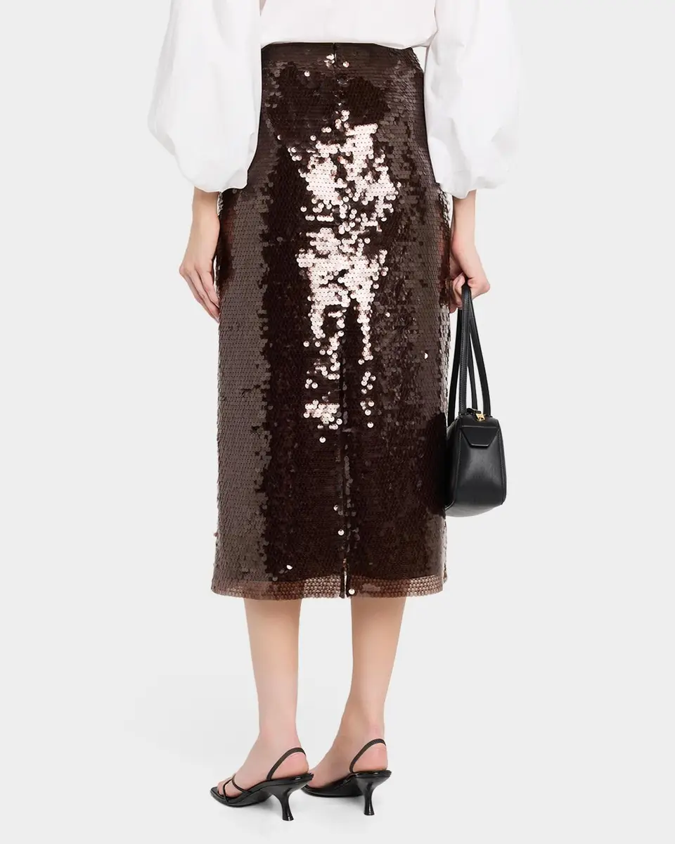 TANYA TAYLOR Kiah Sequined Midi Skirt | Thumbnail 3