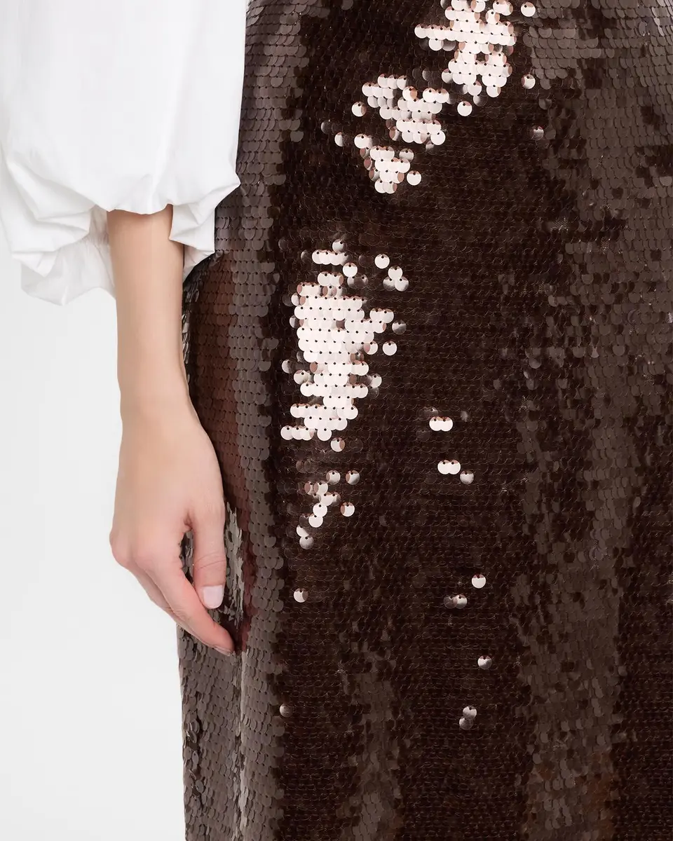 TANYA TAYLOR Kiah Sequined Midi Skirt | Thumbnail 5