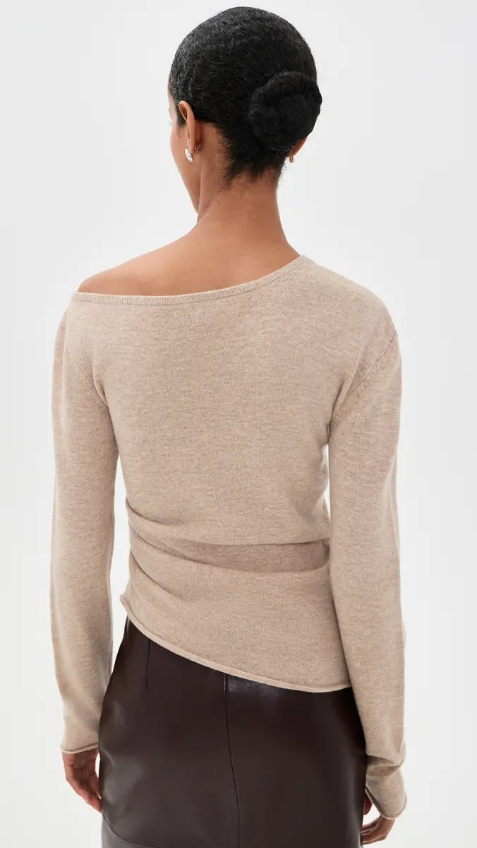 Helmut Lang Draped Wool Top | Thumbnail 3