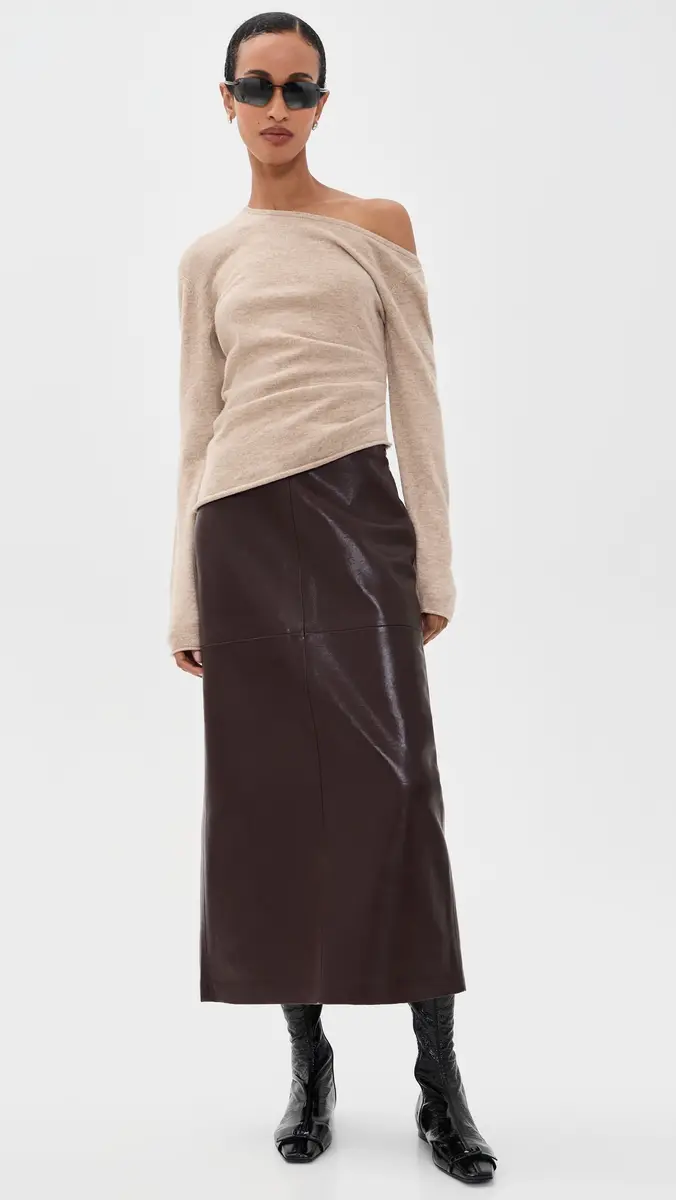Helmut Lang Draped Wool Top | Thumbnail 5