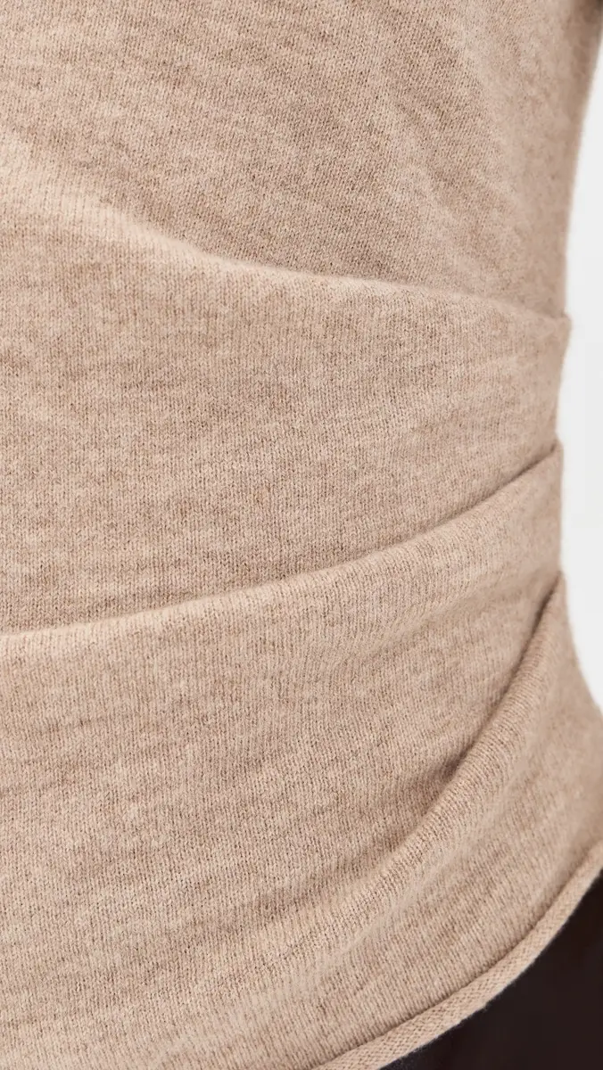 Helmut Lang Draped Wool Top | Thumbnail 6