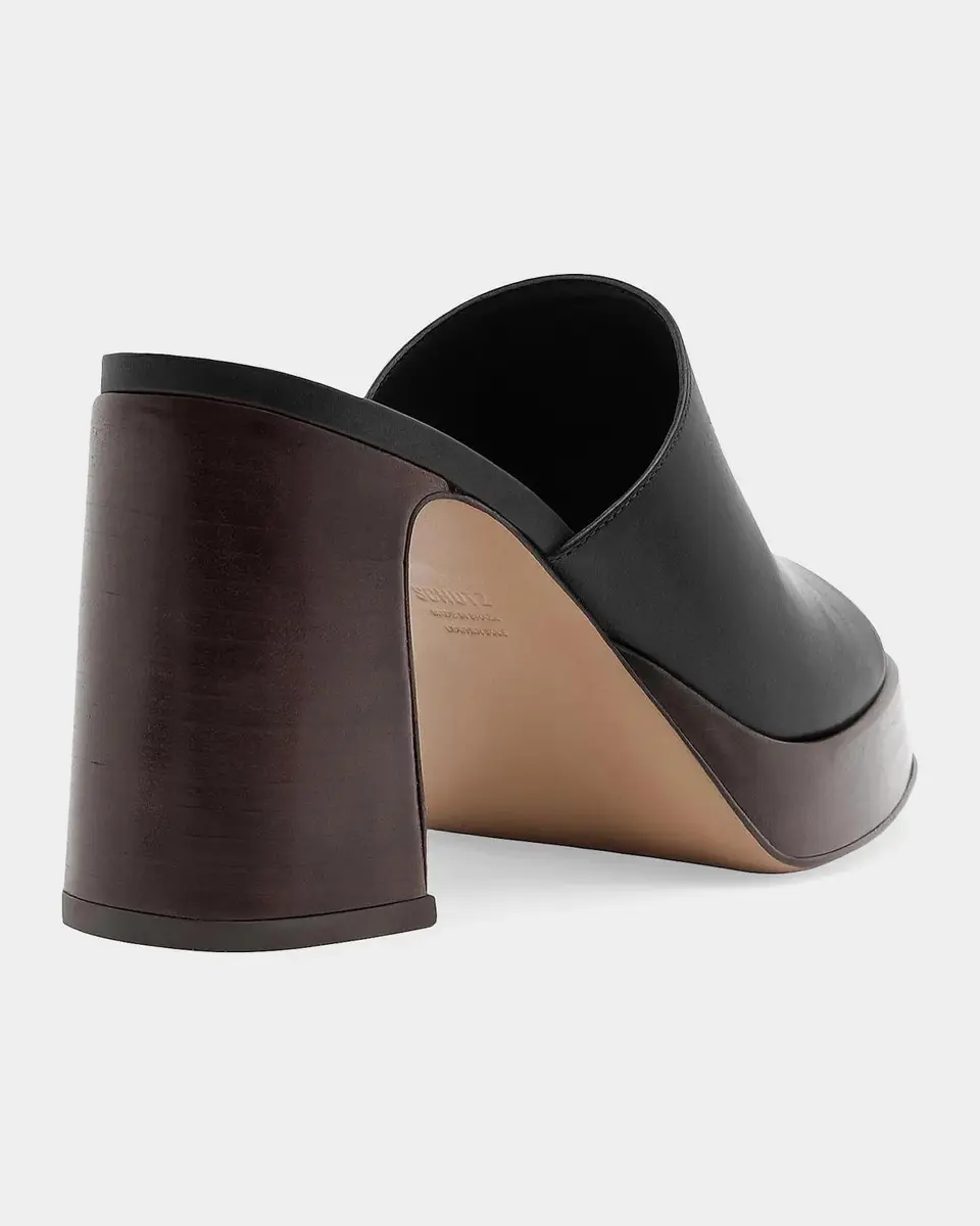 Schutz Rowan 95MM Leather Block-Heel Mules | Thumbnail 2 Schutz Rowan 95MM Leather Block-Heel Mules | Thumbnail 2