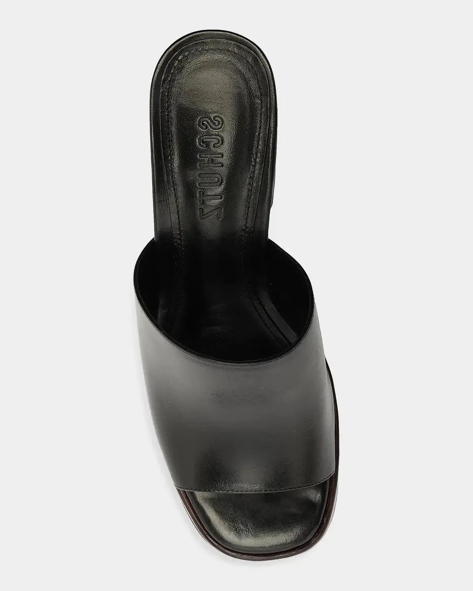 Schutz Rowan 95MM Leather Block-Heel Mules | Thumbnail 4 Schutz Rowan 95MM Leather Block-Heel Mules | Thumbnail 4