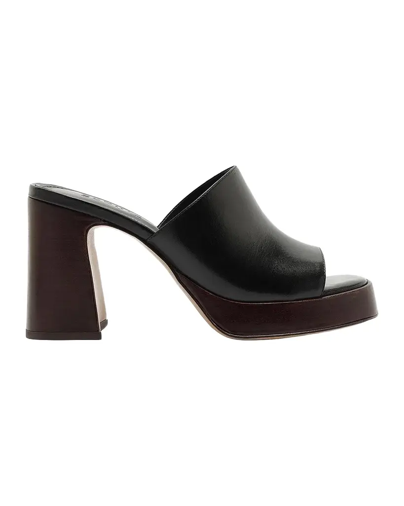 Rowan 95MM Leather Block-Heel Mules Rowan 95MM Leather Block-Heel Mules
