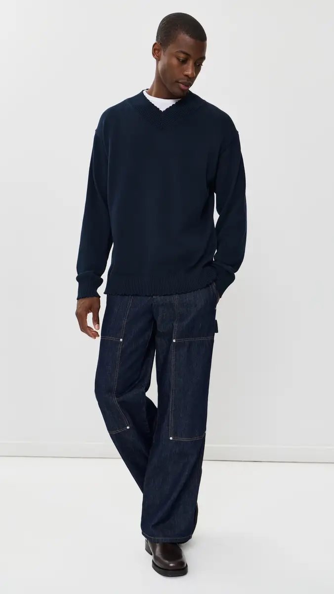 Helmut Lang Distressed V Neck Sweater | Thumbnail 5 Helmut Lang Distressed V Neck Sweater | Thumbnail 5