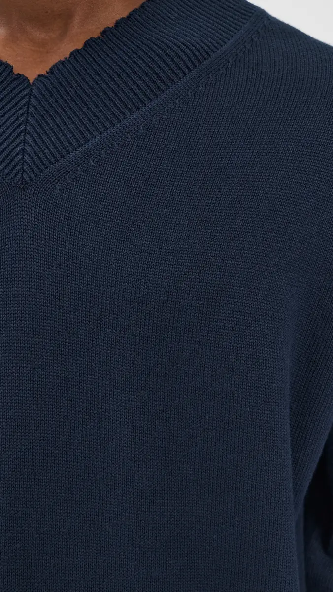 Helmut Lang Distressed V Neck Sweater | Thumbnail 6 Helmut Lang Distressed V Neck Sweater | Thumbnail 6