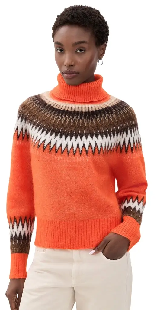 Aligne Dakota Fair Isle Sweater Orange | Image 1 Aligne Dakota Fair Isle Sweater Orange | Image 1