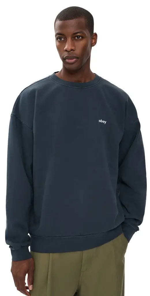 Obey Lowercase Pigment Crew Sweatshirt | Image 1 Obey Lowercase Pigment Crew Sweatshirt | Image 1