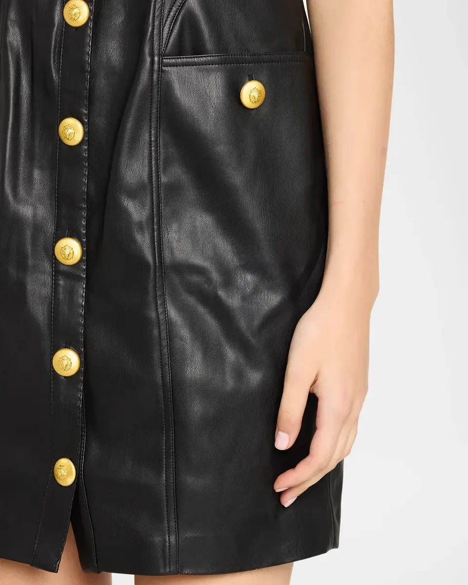 L'Agence Apolline Sleeveless Faux-Leather Mini Dress | Thumbnail 7 L'Agence Apolline Sleeveless Faux-Leather Mini Dress | Thumbnail 7