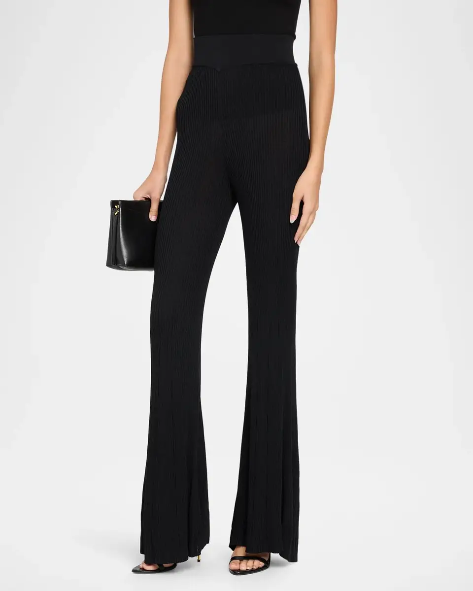 L'Agence Conan Rib-Knit Flare Pants | Thumbnail 4 L'Agence Conan Rib-Knit Flare Pants | Thumbnail 4