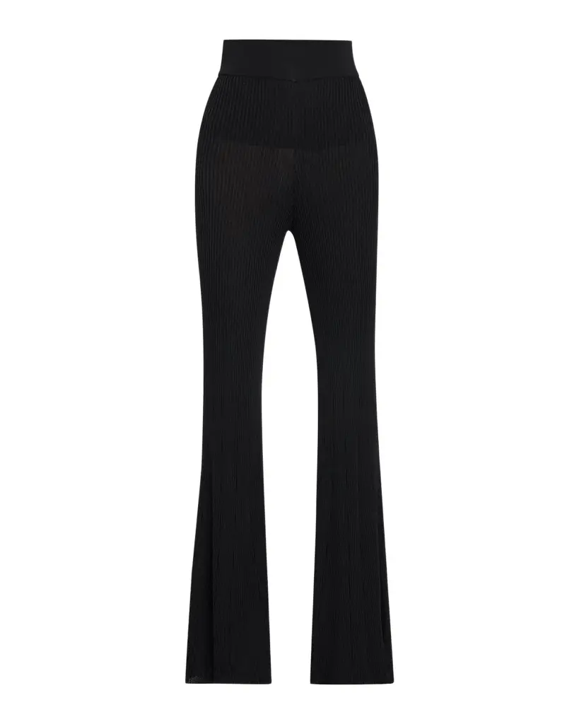 L'Agence Conan Rib-Knit Flare Pants