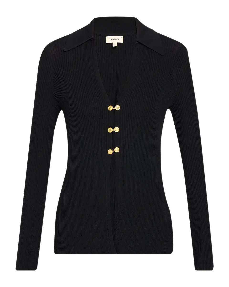 L'Agence Kaye Rib-Knit Cardigan Top | Thumbnail 5 L'Agence Kaye Rib-Knit Cardigan Top | Thumbnail 5