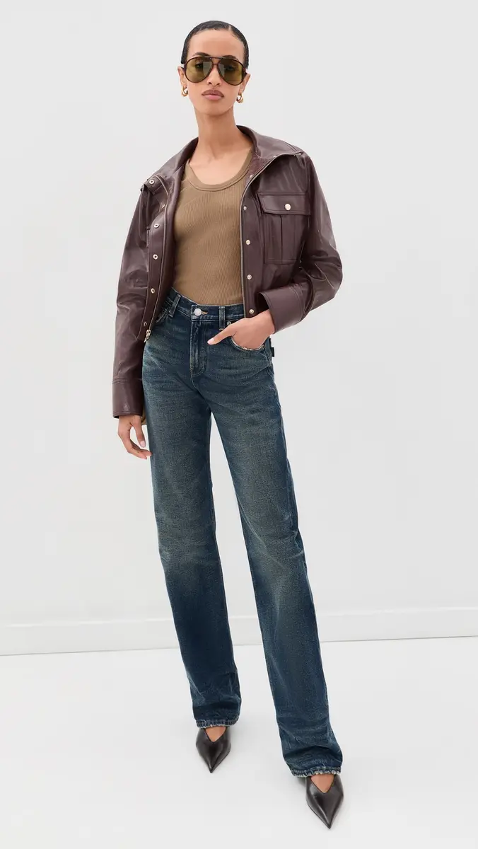 Alice + Olivia James Faux Leather Cropped Jacket | Thumbnail 5 Alice + Olivia James Faux Leather Cropped Jacket | Thumbnail 5