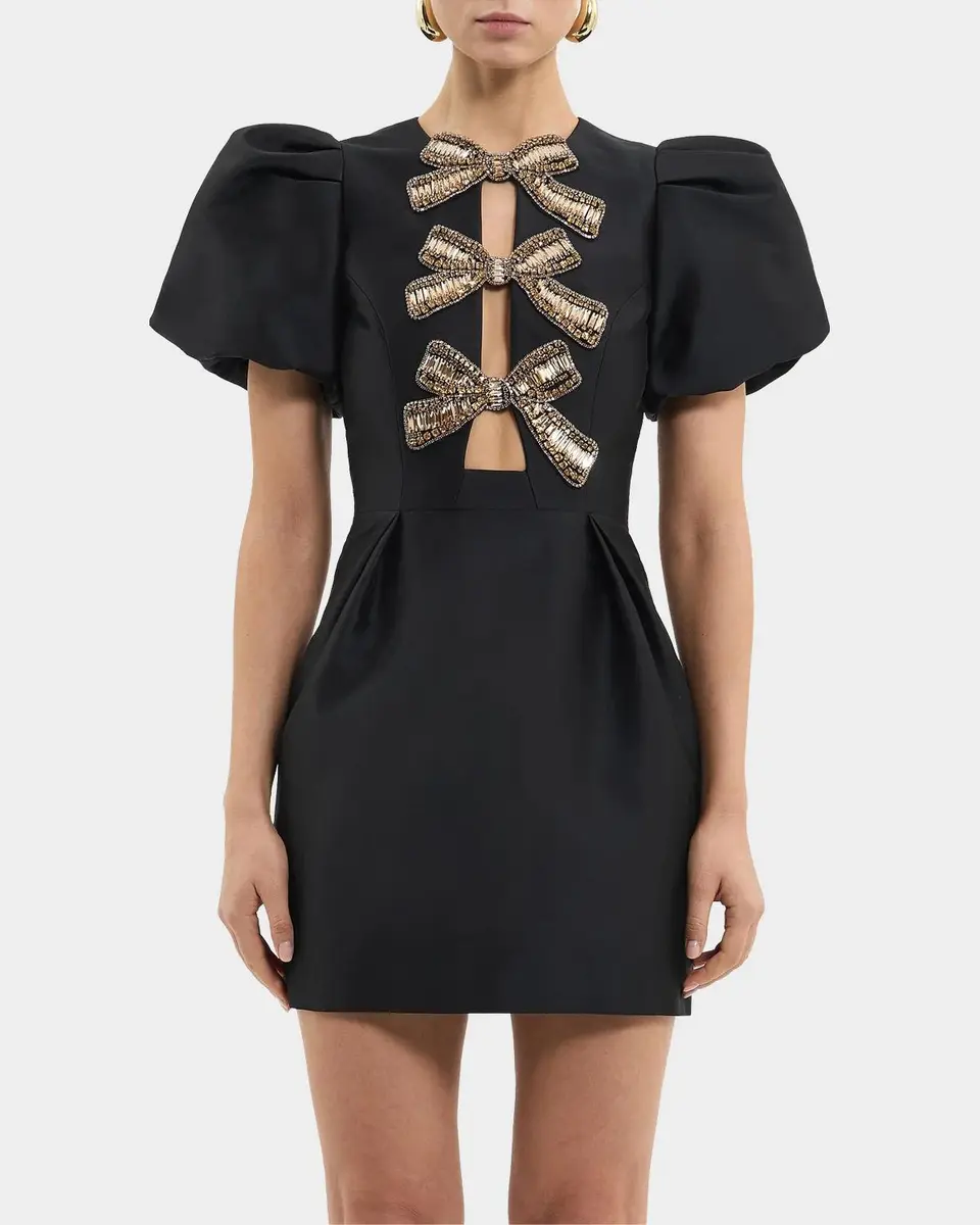 Rebecca Vallance Venus Cutout Bow-Embellished Mini Dress | Thumbnail 3 Rebecca Vallance Venus Cutout Bow-Embellished Mini Dress | Thumbnail 3