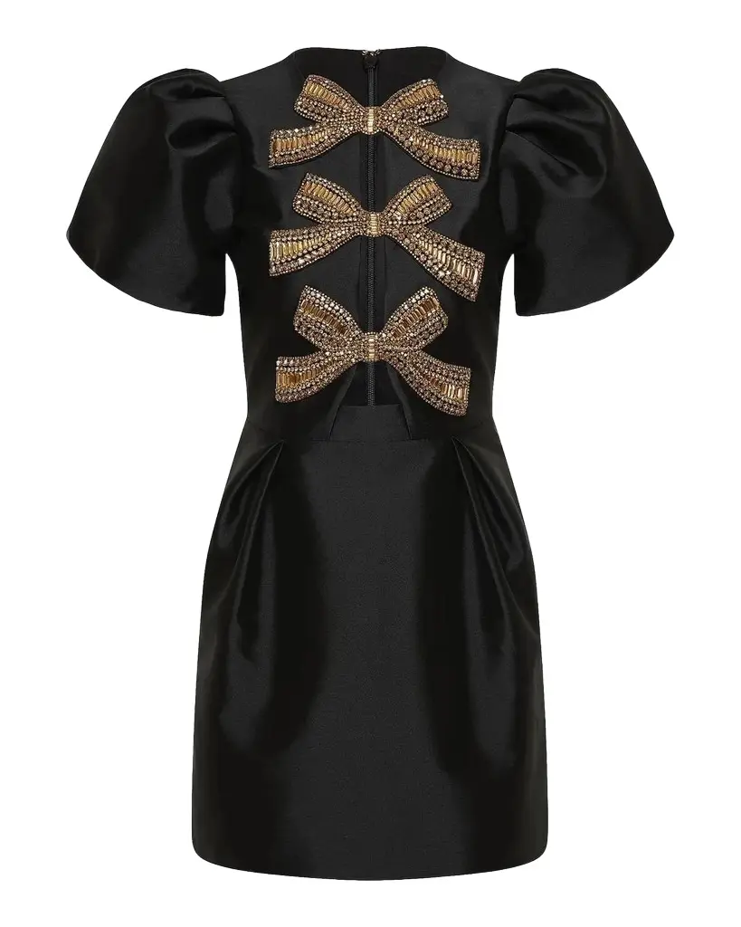 Venus Cutout Bow-Embellished Mini Dress Venus Cutout Bow-Embellished Mini Dress