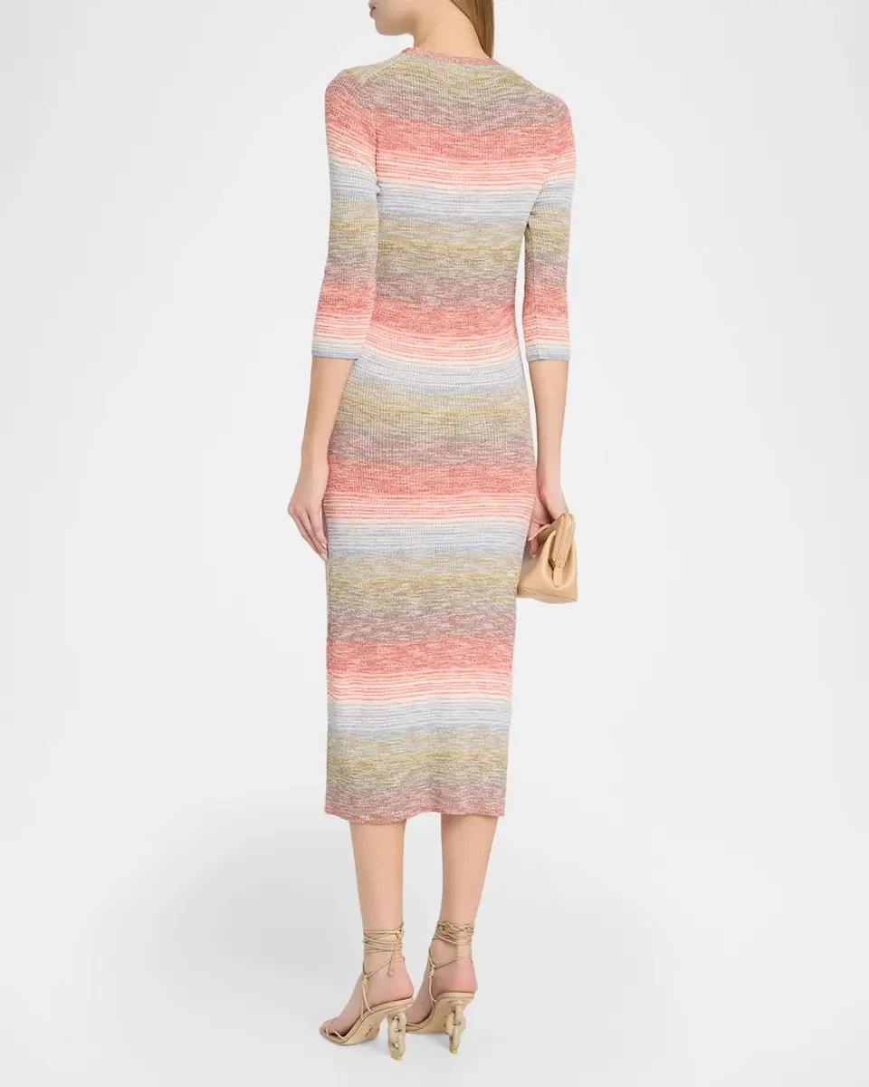 Veronica Beard Tavielle Ribbed Knit Midi Dress | Thumbnail 3 Veronica Beard Tavielle Ribbed Knit Midi Dress | Thumbnail 3