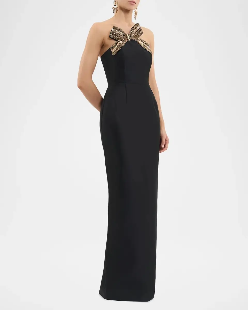 Rebecca Vallance Venus Strapless Bow-Embellished Column Gown | Thumbnail 6 Rebecca Vallance Venus Strapless Bow-Embellished Column Gown | Thumbnail 6