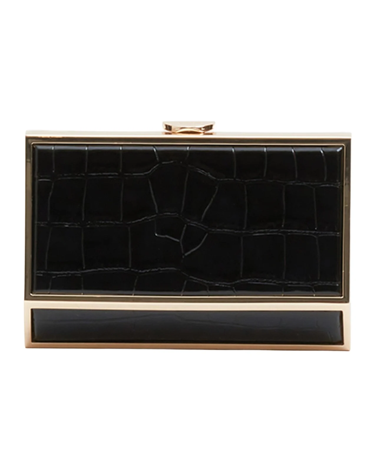 Maddox Croc-Embossed Leather Clutch Bag